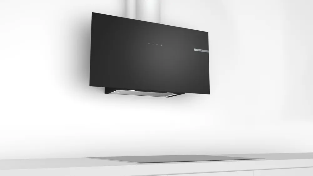 Serie | 4 Duvar Tipi Davlumbaz 90 cm Siyah Cam