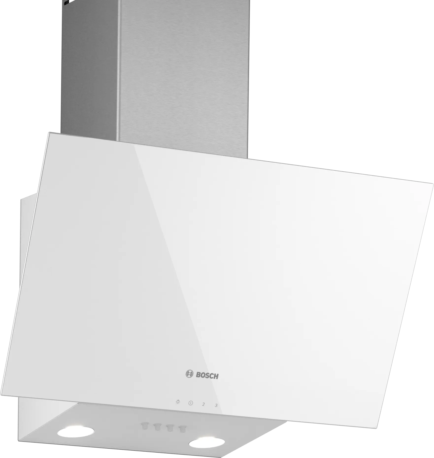 Serie 2 Duvar Tipi Davlumbaz 60 cm Beyaz Cam Yüzey, Beyaz