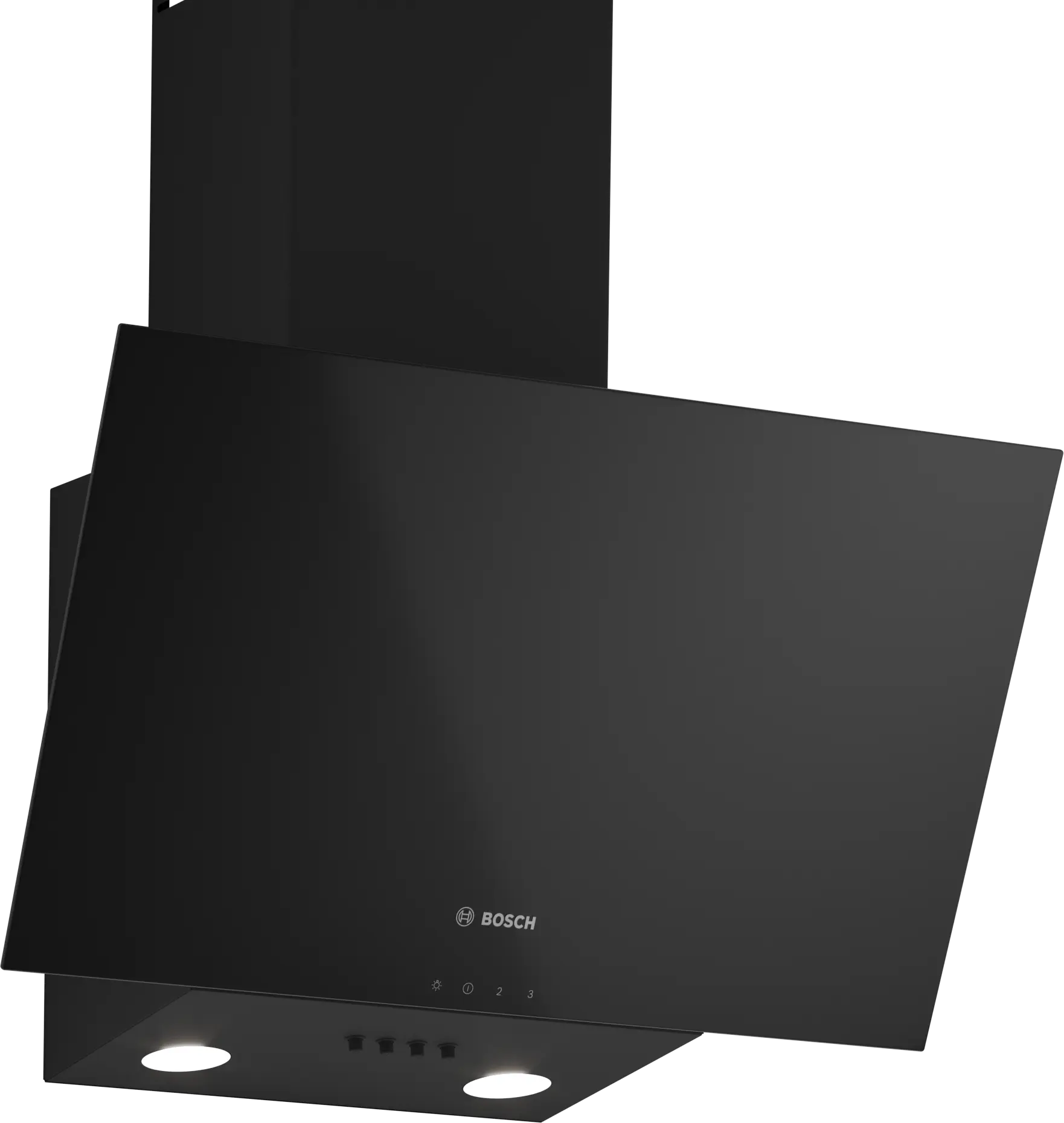 Serie 2 Duvar Tipi Davlumbaz 60 cm Siyah Cam, Siyah