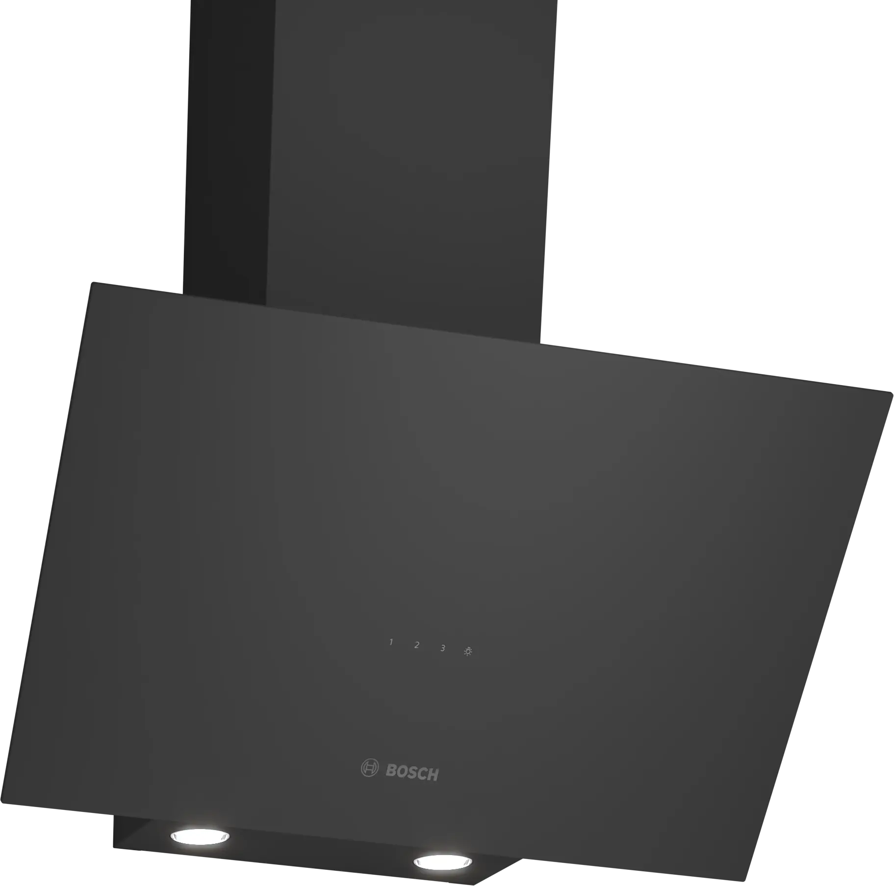 Serie 2 Duvar Tipi Davlumbaz 60 cm Siyah Cam, Siyah