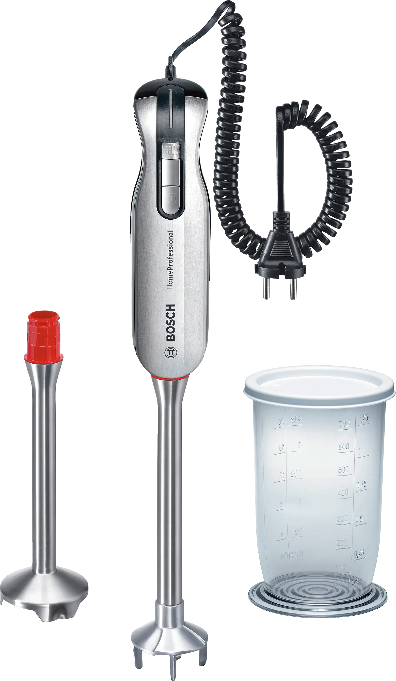 MSM76PRO Hand blender 750 W, Professional 750 W Silver, Black
