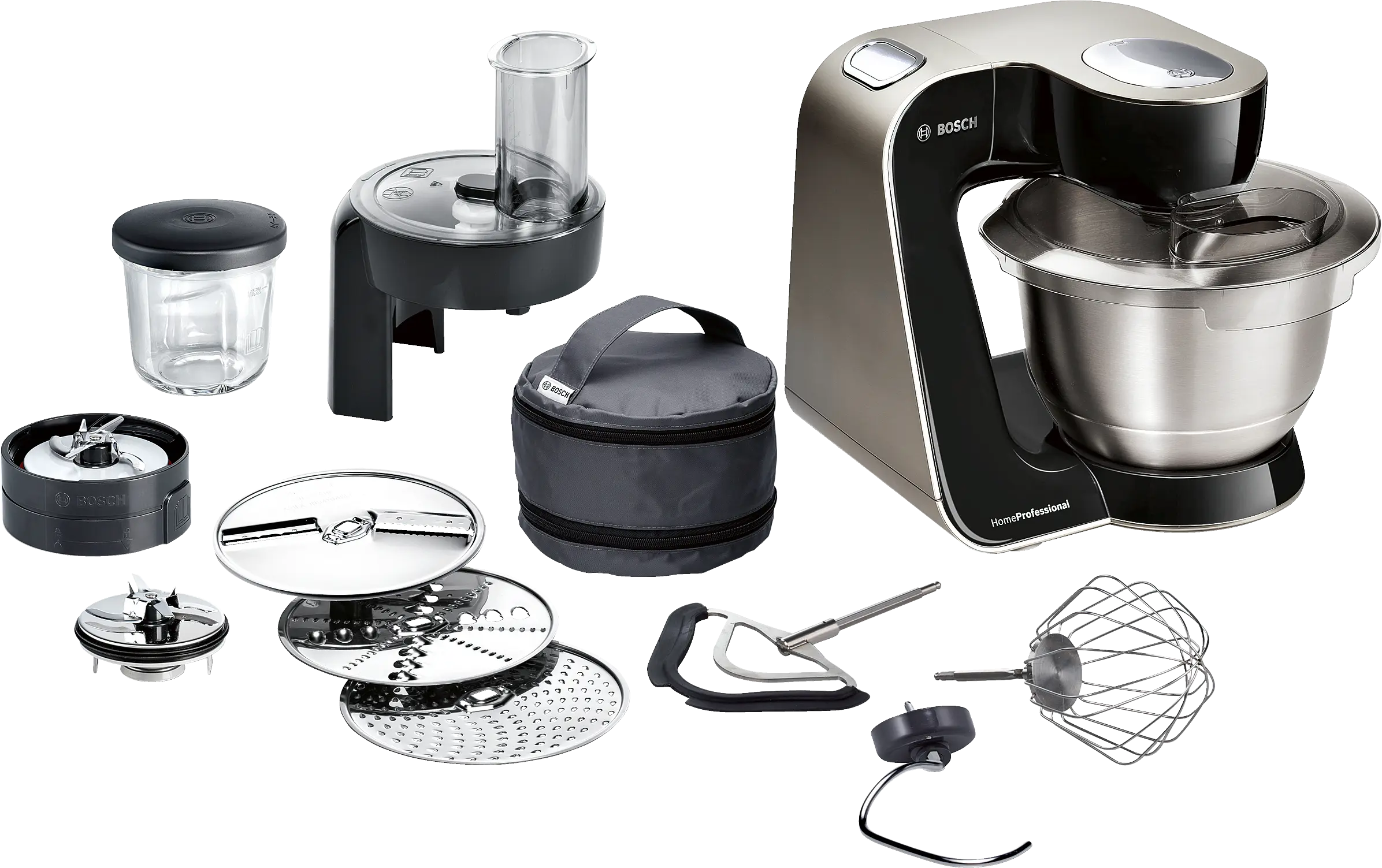 Mutfak Makinesi Home Professional 900 W Siyah / Fırçalanmış Paslanmaz Çelik