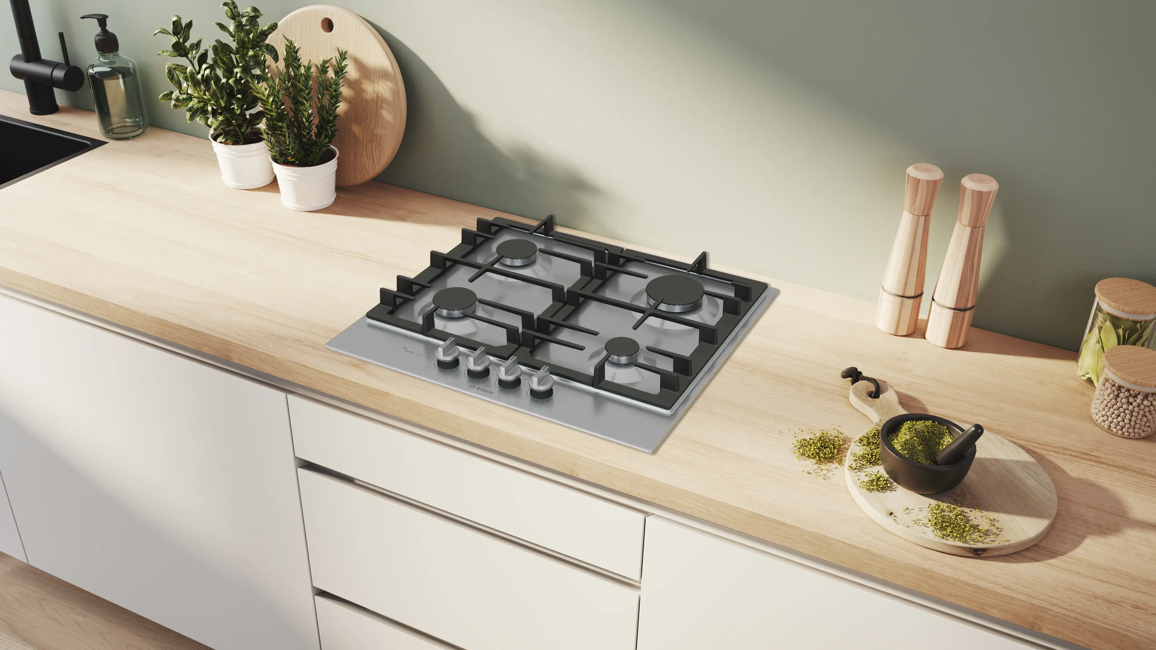 Serie 6 Gazlı Ocak 60 cm Paslanmaz Çelik
